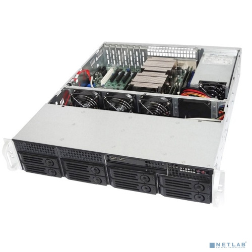 Ablecom CS-R25-31P 2U rackmount, 8+1 trays, 550W CRPS PSU(1+1) /  21" depth chassis / Supports ATX, Micro-ATX and Mini-ITX motherboards