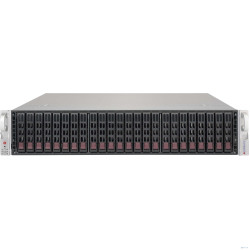 SuperMicro CSE-216BE1C-R609JBOD 2U Storage JBOD Chassis with capacity 24 x 2.5" hot-swappable HDDs bays, Single Expander Backplane Boards support SAS3/2 or SATA3 HDDs with 12Gb/s throughput,