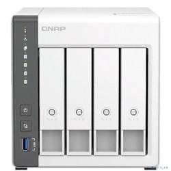 QNAP D4 (REV. C) Сетевое хранилище без дисков/ channel NAS 4 HDD trays.ARM 4-core Cortex-A55 2.0GHz, RAM 4 GB (max), 1x2.5GbE, 1x1GbE, 2xUSB 2.0 port,1xUSB 3.2 Gen 1