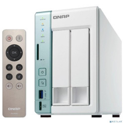 QNAP D2 Pro Сетевое хранилище 2 отсека для HDD, с функцией USB Quick Access, HDMI-порт. Intel Celeron N3060 1,6 ГГц (до 2,48 ГГц), 1 ГБ