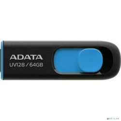 A-DATA Flash Drive 64Gb UV128 AUV128-64G-RBE {USB3.0, BLACK/BLUE}