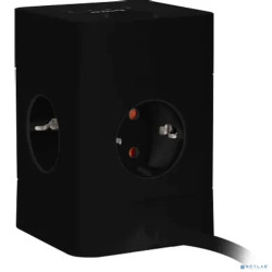 BURO BU-PTE4.1UC-Plus-B 1.5м (4 розетки) черный (коробка) {2090213}