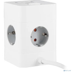 BURO BU-PTE4.1UC-W 1.5м (4 розетки) белый (коробка) {2090199}