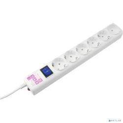 PowerCube Фильтр-удлинитель (SPG(5+1)-16B-3M) 6 розеток, 3м,16А/3,5кВт, белый