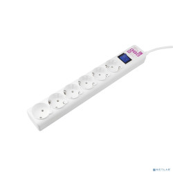 PowerCube Фильтр-удлинитель (SPG6-16-3M) 6 розеток, 3м,16А/3,5кВт, белый