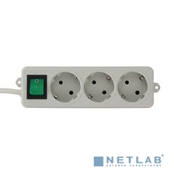 Гарнизон Сетевой фильтр EL-NB-G3-W-3, 3 евророзетки с выключателем и заземлением, допустимый ток 10А, длина 3м.