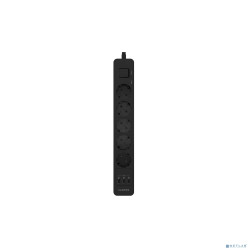 Harper Сетевой фильтр с USB зарядкой UCH-560 Black (5 роз.,3м.,3 x USB 2.4A (max 3.4A), 4000W) {H00003013}