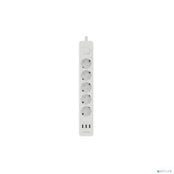 Harper Сетевой фильтр с USB зарядкой UCH-560 White (5 роз.,3м.,3 x USB 2.4A (max 3.4A), 4000W) {H00003014}