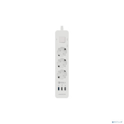 Harper Сетевой фильтр с USB зарядкой UCH-340 White QC3.0 (3 роз.,1,5м., 3 x USB (max 4.8A), 4000W) {H00002821}