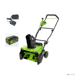 Greenworks GD40STX2 Снегоуборщик аккумуляторный, 40V, 51 см, с 1хАКБ 5 Ач и ЗУ [2603407UG]