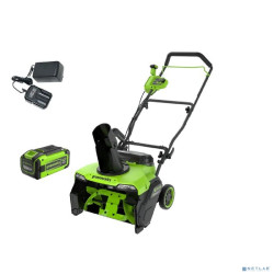 Greenworks GD40STX2 Снегоуборщик аккумуляторный, 40V, 51 см, с 1хАКБ 8 Ач и ЗУ [2603407UH]