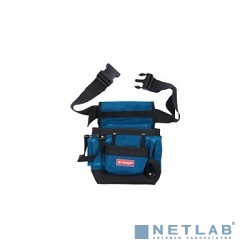 Сумка - пояс ЗУБР "ЭКСПЕРТ" одинарная, держатель для молотка, 9 карманов [38632]