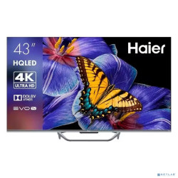 43" Телевизор HAIER Smart TV S4, QLED, 4K Ultra HD, серый, СМАРТ ТВ, Android TV[DH1U8PD05RU]