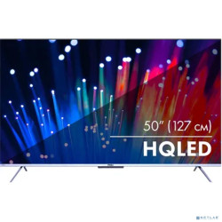 50" Телевизор HAIER Smart TV S3, QLED, 4K Ultra HD, серебристый, СМАРТ ТВ, Android[DH1VLQD02RU]
