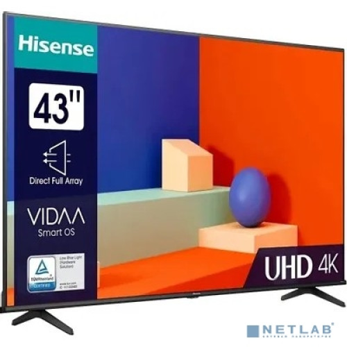 Hisense 43" 43A6K Frameless черный 4K Ultra HD 60Hz DVB-T DVB-T2 DVB-C DVB-S DVB-S2 USB WiFi Smart TV