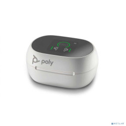 Poly 216755-02 Наушники Voyager Free 60+ Uc With Touchscreen Charge Case, Teams, Usb-C, (F60Tr, F60Tl,F60T, Cbf60+, Bt700C), White, Ww