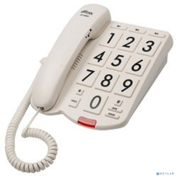 RITMIX RT-520 ivory Телефон проводной[повтор. набор, регулировка уровня громкости, световая индикац]
