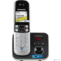 Panasonic KX-TG6821RUB  (черный) {Беспроводной DECT,автоответчик,определитель номера,телефонный справочник 120 зап.}