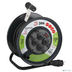 ЭРА Б0043057 Удлинитель силовой RMx-4es-3x2.5-20m-IP44(KG) на м. катушке c/з 4 гн 20м КГ 3х2.5