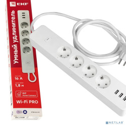 EKF RCE-2-WF Умный удлинитель EKF Connect PRO Wi-Fi c USB