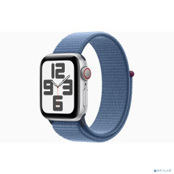 Apple Watch SE GPS + Cellular 40mm Silver Aluminium Case with Winter Blue Sport Loop [MRGR3ZA/A]