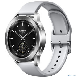 Смарт-часы Xiaomi Watch S3,  1.43",  серебристый / серебристый [bhr7873gl]