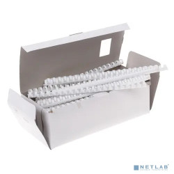Пружины для переплета пластиковые Lamirel, 14 мм. Цвет: белый, 100 шт в упаковке.