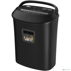 Cactus Шредер CS-SH-P8 черный (секр.P-4)/фрагменты/12лист./25лтр./скрепки/скобы/пл.карты/CD