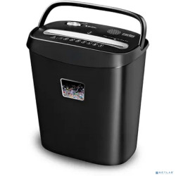 Cactus Шредер CS-SH-P4 черный (секр.P-4)/фрагменты/8лист./15лтр./скрепки/скобы/пл.карты