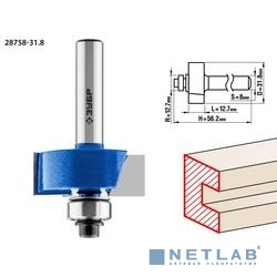 ЗУБР Фреза фальцевая, D= 31,8мм, рабочая длина-12,7мм, хв.-8мм, d-12,7мм, ЗУБР Профессионал [28758-31.8]