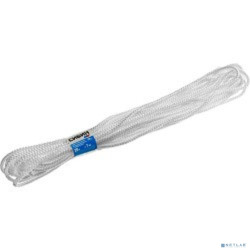 Шнур вязаный полипропиленовый СИБИН с сердечником, белый, длина 20 метров, диаметр 7 мм [50257]