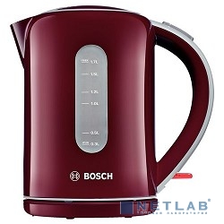 BOSCH TWK7604 Чайник, 1.7л. 2200Вт бордовый (пластик)