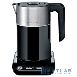 BOSCH TWK8613P Чайник,1.5л, 2400Вт, черно-серебристый