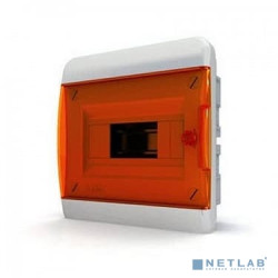 TEKFOR 01-02-003 Щит встраиваемый 8 мод. IP41, прозрачная оранжевая дверца BVO 40-08-1