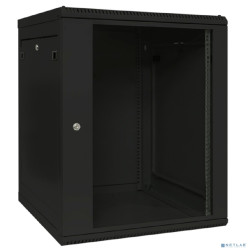 EKF TRP-WLL-1566-40B Шкаф настенный 19" TERACOM PRO 15U 600х600 мм дверь стеклянная с замком-ручкой чёрный