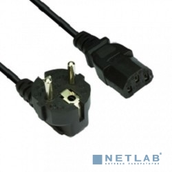 VCOM CE021-3M Кабель компьютер-розетка 220V (EURO) <VDE> 3G0,5mm2 3 метра