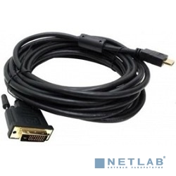 Кабель Buro HDMI-19M-DVI-D-10m 24M/19M 10м позол/ферритовые кольца (HDMI-19M-DVI-D-10M)