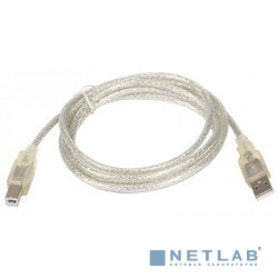 TELECOM Кабель (VUS6900T-3MTP) USB2.0 AM/BM 3m прозрачная изоляция [6937510854738]