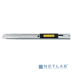 Нож OLFA с выдвижным лезвием и корпусом из нержавеющей стали, 9мм [OL-SVR-1]