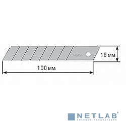 Лезвие OLFA сегментированное, 8 сегментов, 18х100х0,5мм, 50шт [OL-LB-50B]