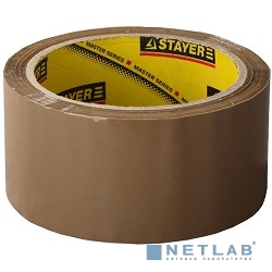 Лента STAYER "MASTER" клеящая,  коричневая, толщина 45 мк, 48мм х 60м [1207-50]
