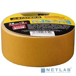 Лента STAYER "PROFI" клейкая, двусторонняя, на тканевой основе, 38мм х 5м (1217-38-05)
