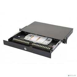 EUROLAN 47D-24-20-SC-24-10BL Оптическая панель серии 47D-24, 19'' 1U выдвижная, корпус на 24 адаптера, 24 симплекс SC адаптера, OM2, без пиг-тейлов, без КДЗС