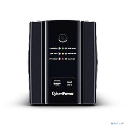 CyberPower UT1500EIG ИБП {Line-Interactive, Tower, 1500VA/900W USB/RJ11/45/USB charger A/C (6 IEC С13) NEW, 12В/7 Ач х 2}