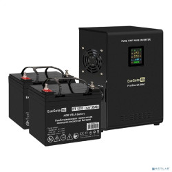 Exegate EX296587RUS Комплект ИБП EX296001RUS + батарея 33Ач EX282974RUS 2шт (инвертор, синус, для котла, настенный) FineSine SX-2000.LCD.AVR.2SH <2000VA/1400W, чистая синусоида, цветной LCD-дисплей, A
