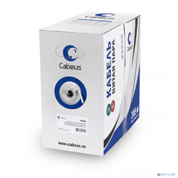 Cabeus UTP-4P-Cat.5e-SOLID-LSLTx-GY Витая пара UTP (U/UTP), категория 5e, 4 пары (24 AWG), одножильный, нг(А)-LSLTx, серый  (305 м)