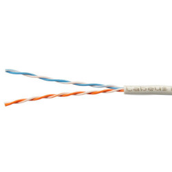 Cabeus UTP-2P-Cat.5e-SOLID-GY-LIGHT-25 Кабель витая пара UTP (U/UTP), категория 5e, 2 пары 0,48 мм (24 AWG), одножильный, PVC нг(А)-LS, серый (25 м)