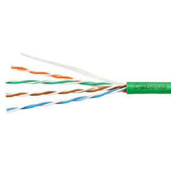 Cabeus UTP-4P-Cat.5e-SOLID-LSLTx-GN-25 Кабель витая пара UTP (U/UTP), категория 5e, 4 пары (24 AWG), одножильный, нг(А)-LSLTx, зеленый (25 м)