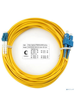 Cabeus FOP(d)-9-LC-SC-20m Шнур оптический duplex LC-SC 9/125 sm 20м LSZH
