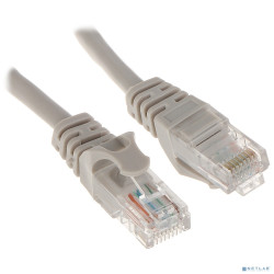 Патч-корд Bion [BPC-U5E181-3M] U/UTP, Cat.5e, AWG 26 (7/0,16мм), многожильный, PVC, 3м, серый, 100% медь